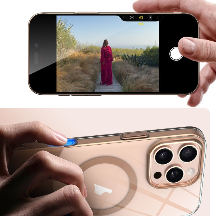 Funda para iPhone 16 Transparente Protección Magsafe PC (Rosa)