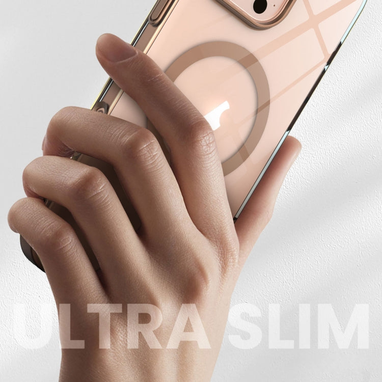 Funda para Teléfono PC Magsafe iPhone 15 Pro Contraste de Color Delgado (Rosa)