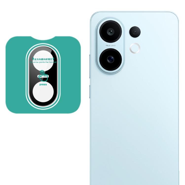 Película de lente de cámara trasera de vidrio HD imak versión negra para vivo S30 5G, versión autoposicionable