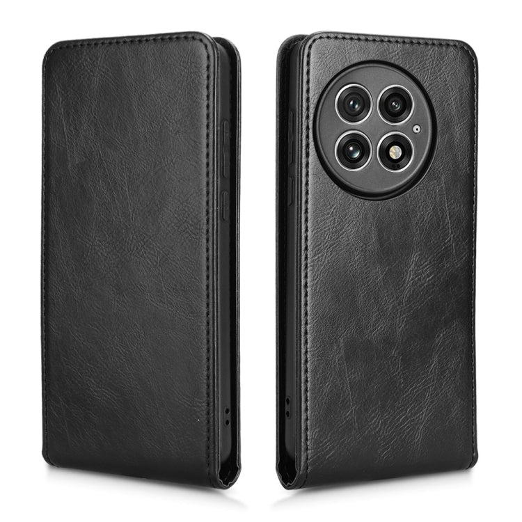 Funda de Cuero con Tapa Vertical Magnética para OnePlus 13 (Negra)