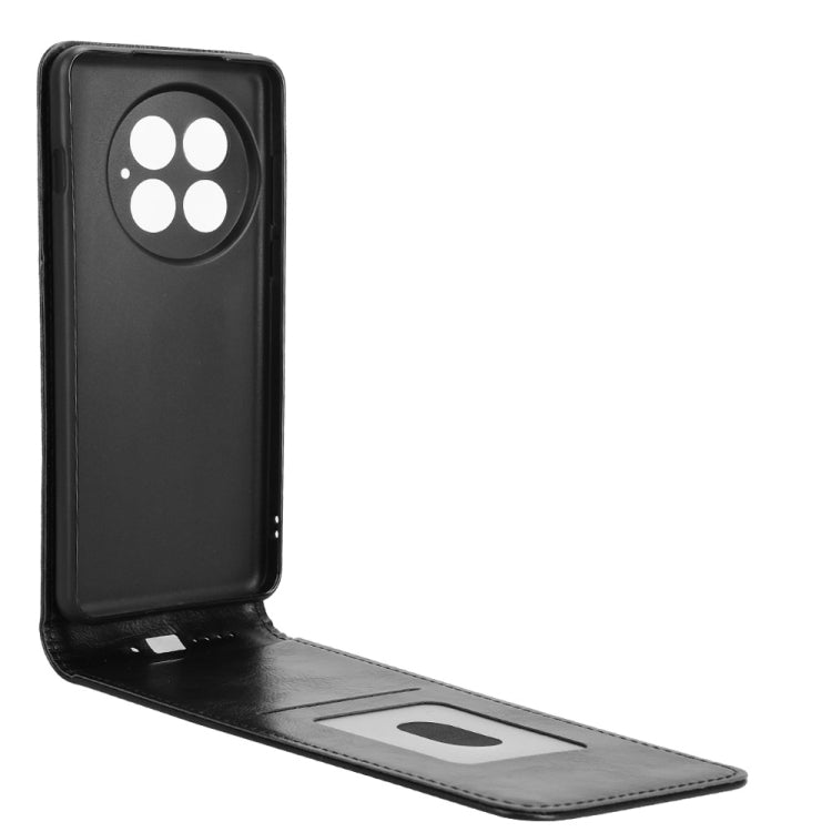 Funda de Cuero con Tapa Vertical Magnética para OnePlus 13 (Negra)