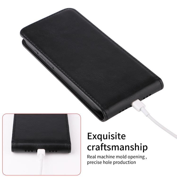 Funda de Cuero con Tapa Vertical Magnética para OnePlus 13 (Negra)