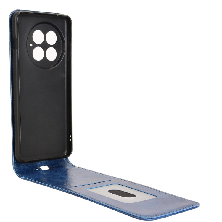 Funda de Cuero con Tapa Vertical Magnética para OnePlus 13 (Azul)