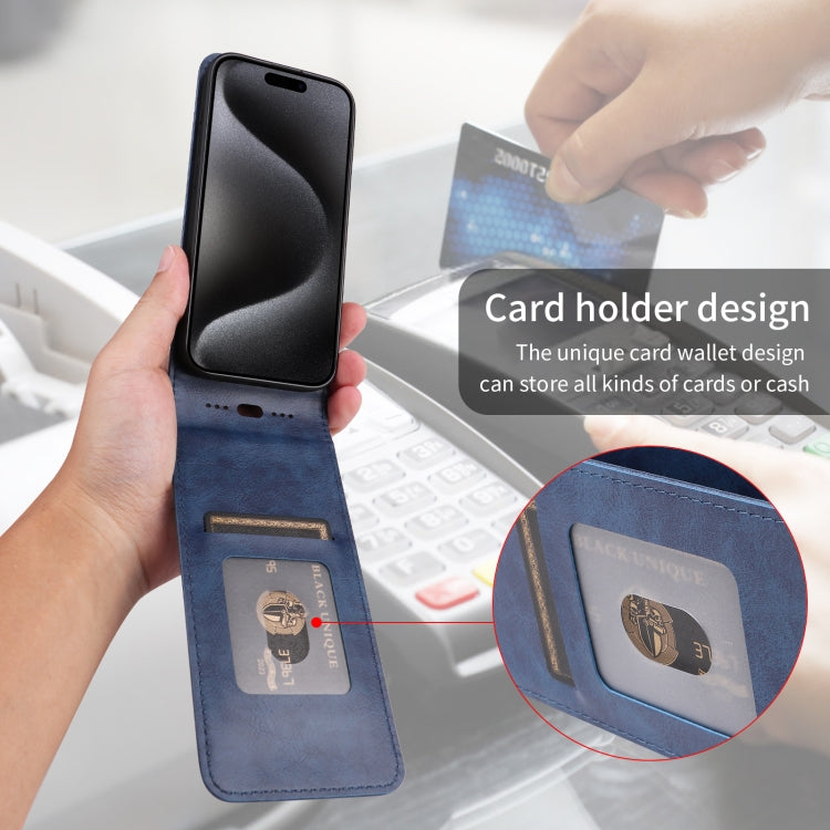 Funda de Cuero con Tapa Vertical Magnética para OnePlus 13 (Azul)
