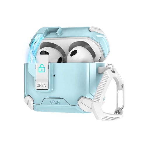 Estuche para Auriculares Magsafe Airpods Pro Soporte Magnético (Blanco y Azul)