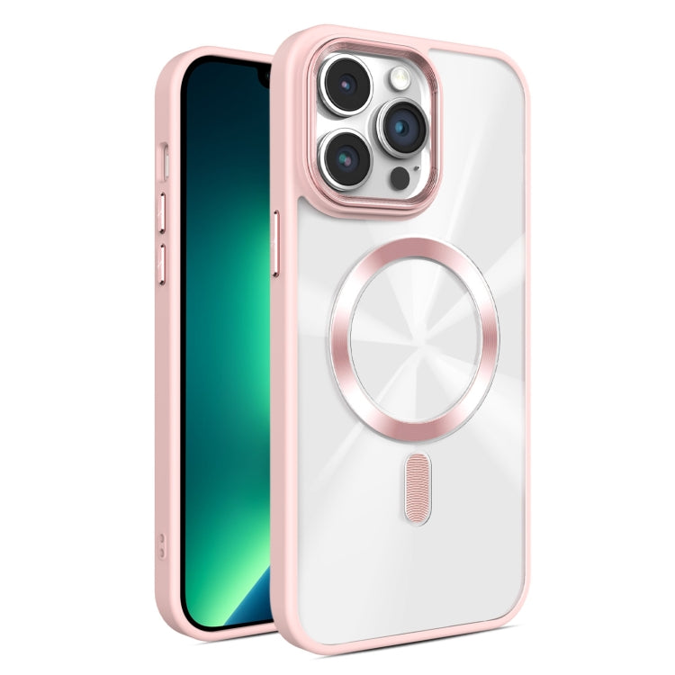 Funda para Teléfono Magsafe iPhone 13 Pro Textura Cd Brillante (Rosa)