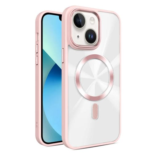 Funda para Teléfono Magsafe iPhone 13 Textura Cd Brillante (Rosa)