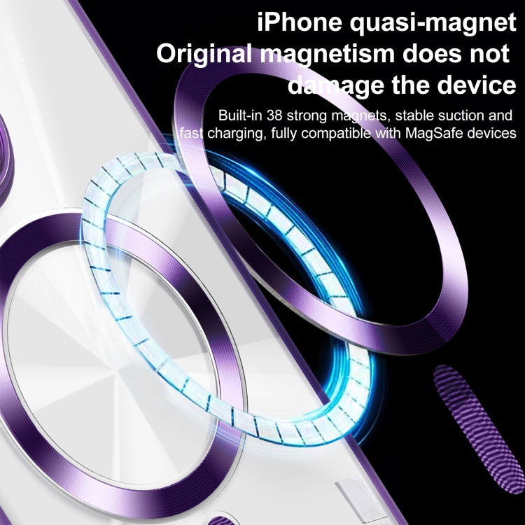 Funda para Teléfono Magsafe iPhone 13 Pro Textura Cd Brillante (Morado Oscuro)