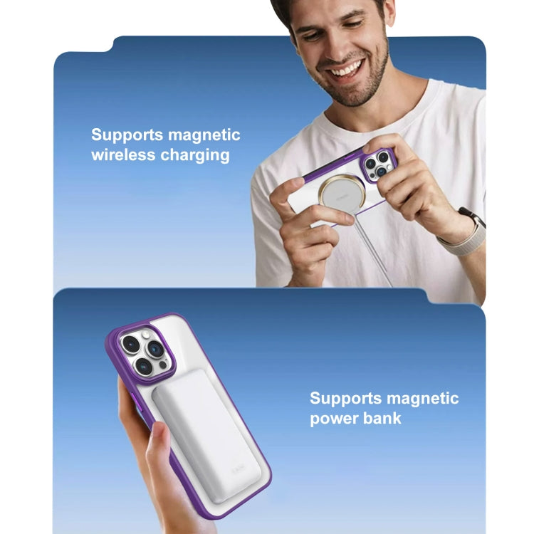 Funda para Teléfono Magsafe iPhone 13 Pro Textura Cd Brillante (Morado Oscuro)