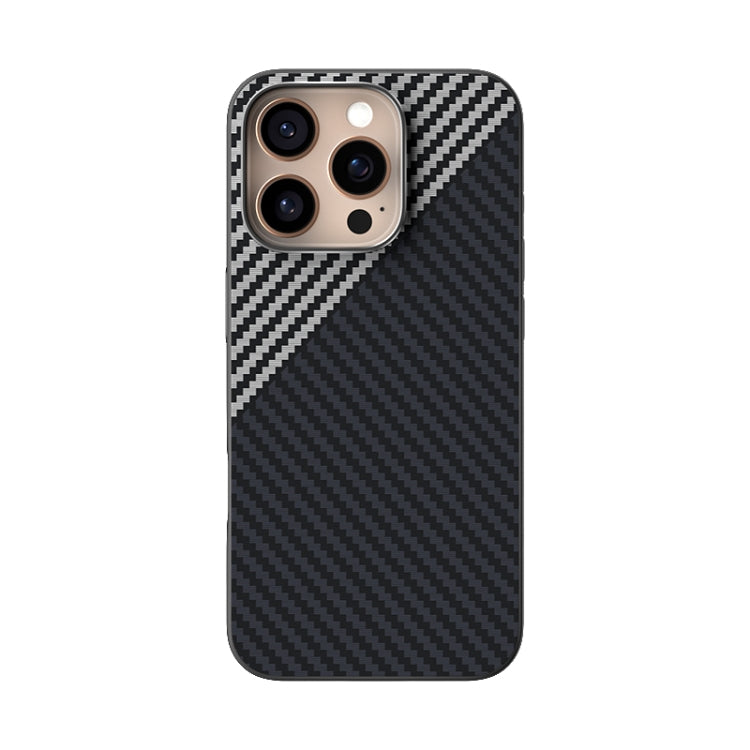 Funda para Teléfono Abeel C Carbon Fiber Series 6D Micro Relief Magsafe para iPhone 16 Pro Max (Negro y Gris)
