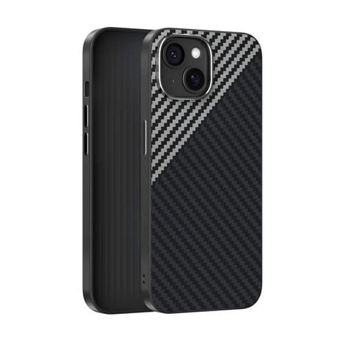 Funda para Teléfono Abeel C Carbon Fiber Series 6D Micro Relief Magsafe para iPhone 13 (Negro y Gris)