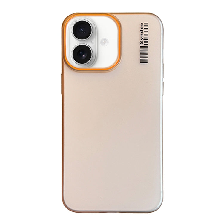 Funda para Teléfono PC Translúcida iPhone 16 Tacto Piel Arena Suave (Dorado del Desierto)