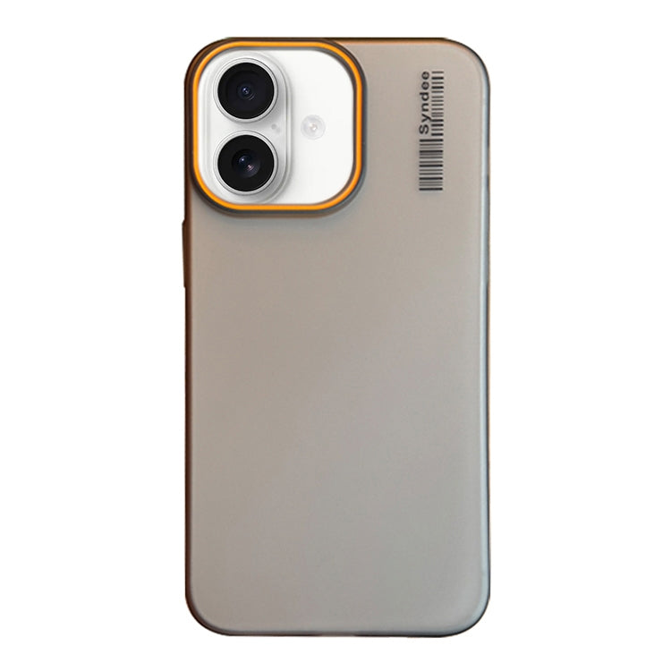 Funda para Teléfono PC Translúcida Tacto Piel Arena iPhone 16 (Negra)