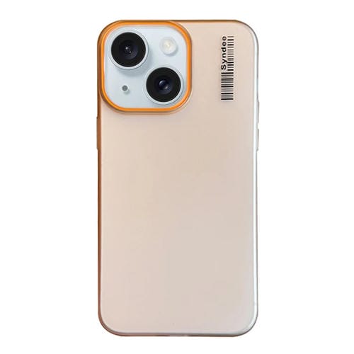 Funda para Teléfono PC Translúcida Tacto Piel Arena Suave iPhone 15 (Dorado del Desierto)