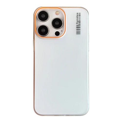 Funda para Teléfono PC Translúcida con Tacto de Piel de Arena Suave para iPhone 13 Pro Max (Blanco Transparente)