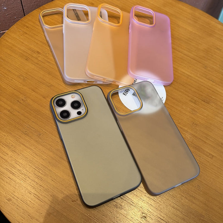 Funda para Teléfono PC iPhone 15 Pro Max Translúcida Tacto Piel Arena Suave (Blanco Transparente)