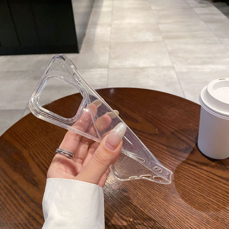 Funda TPU Transparente Purpurina Diseño Cielo Estrellado iPhone 16 Plus (Transparente)