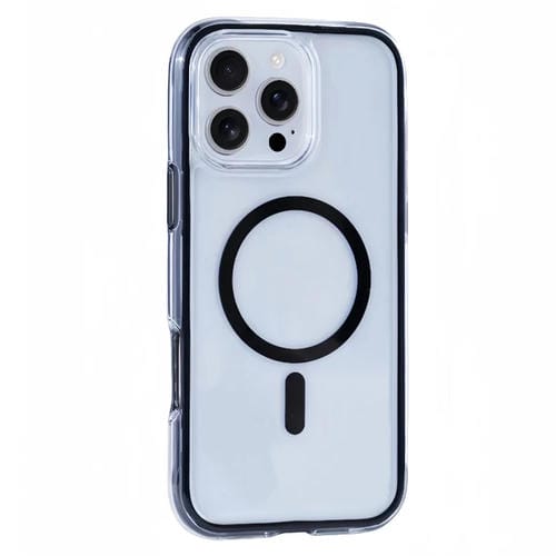Funda para Teléfono con Imán Magsafe Transparente iPhone 16 Pro Serie Y2 con Bolsa de Vacío (Negra)