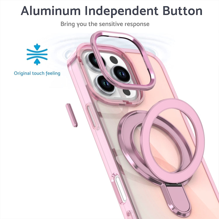 Estuche para Teléfono Magsafe iPhone 11 Soporte Revestimiento Degradado (Rosa Transparente)