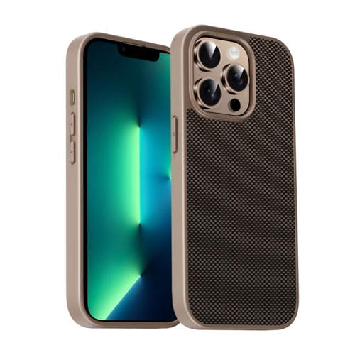 Funda para Teléfono TPU + PC Serie Pita iPhone 13 Pro Max (Dorada)