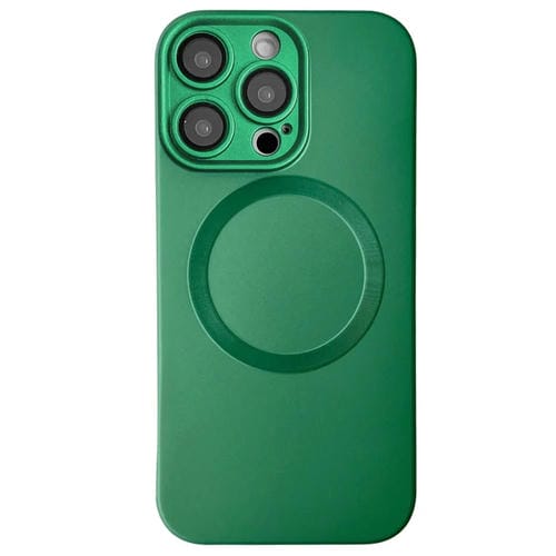 Funda para teléfono TPU Magsafe iPhone 13 Pro Max Textura Cd Pintura Metalizada (Verde)