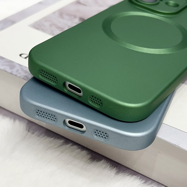 Funda para Teléfono TPU Magsafe iPhone 11 Pro Max Textura Cd Pintura Metalizada (Gris)