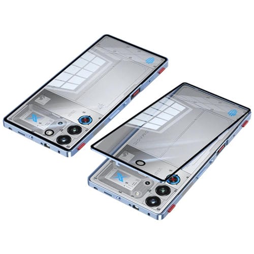 Funda para Teléfono ZTE Nubia Red Magic 10 Pro y 10 Pro+ Marco Metal Vidrio (Azul Sierra)