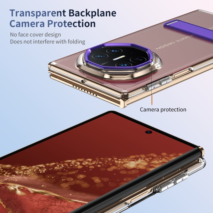 Funda Híbrida TPU para PC con Soporte para Hielo Huawei Mate Xt Ultimate (Morado)