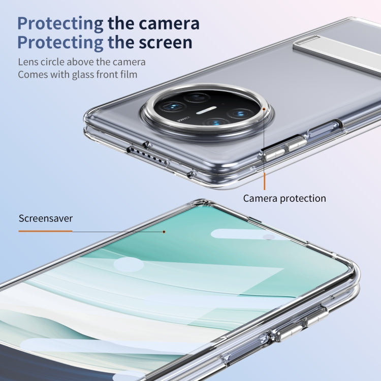Funda híbrida TPU y Policarbonato con soporte para frío Huawei Mate X3 (Plateada)
