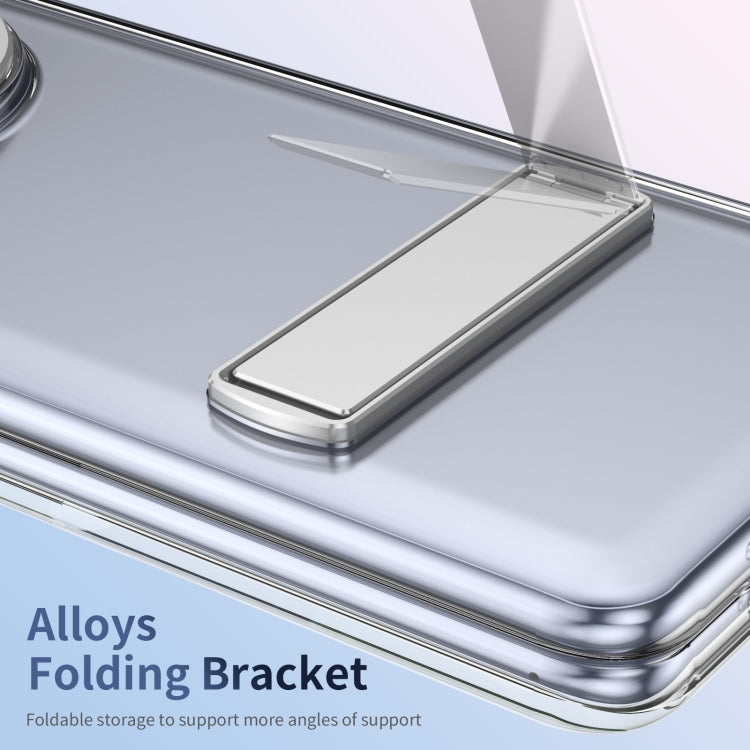 Funda híbrida TPU y PC con soporte frío para Huawei Mate X5 (Plateada)
