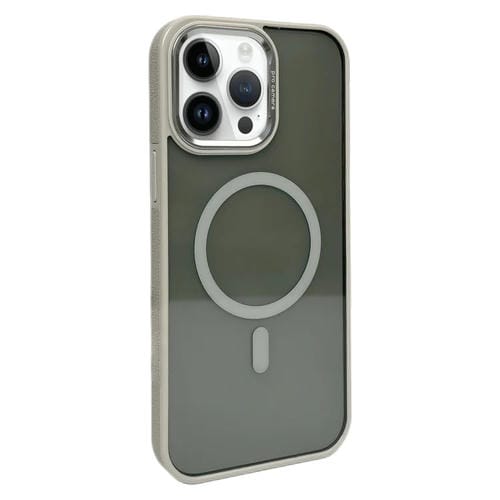 Funda para Teléfono con Marco de Lente de Metal Magsafe iPhone 13 Pro Max (Gris)