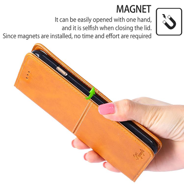Funda magnética de cuero con textura de vaca para Redmi A5 4G (171,7 mm) (marrón claro)