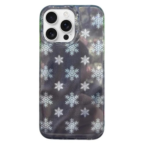 Funda TPU Doble Capa con Patrón Imd para iPhone 13 Pro Max (Copo de Nieve)