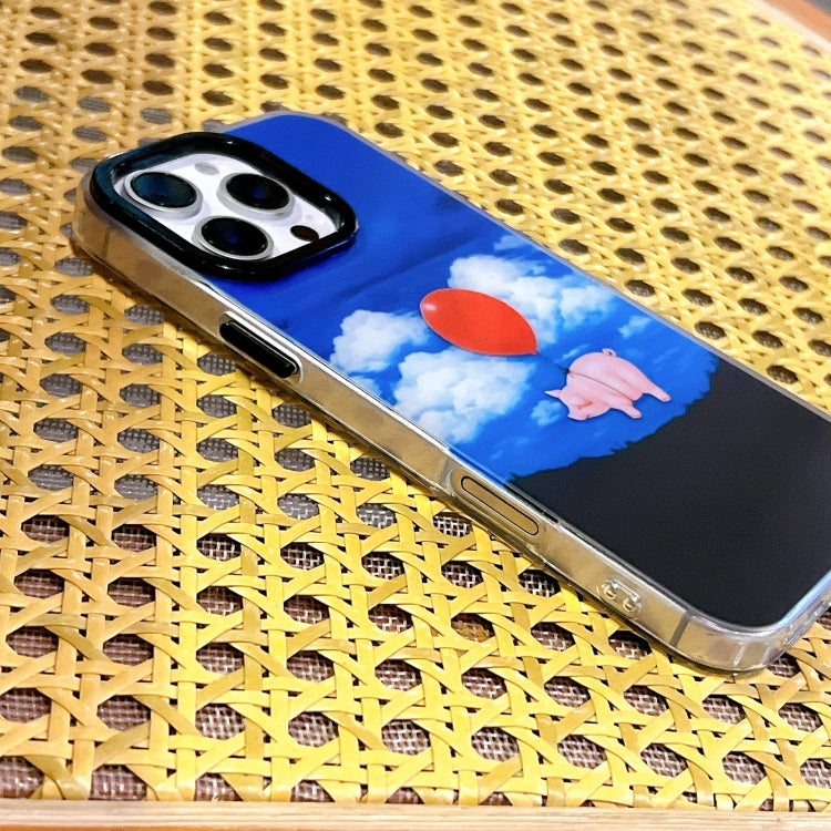 Funda de Teléfono TPU Doble Capa iPhone 14 Patrón Imd Pintura Abstracta Sobre Un Árbol