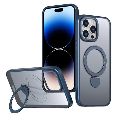 Funda para Teléfono Wing Series Gen2 con Soporte de Anillo de Metal Magsafe para iPhone 14 Pro (Azul)