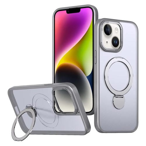 Funda para Teléfono Wing Series Gen2 con Soporte de Anillo de Metal Magsafe para iPhone 14 Plus (Gris Titanio)