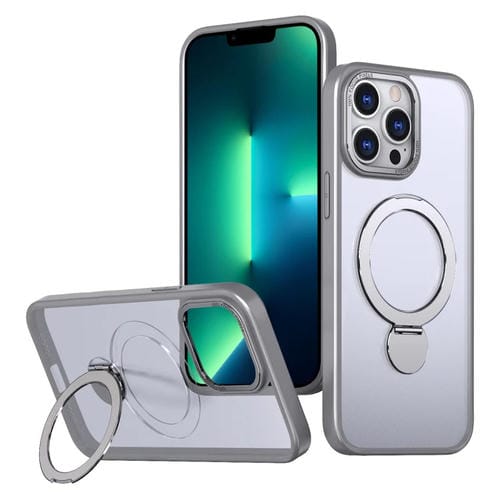 Funda para Teléfono Wing Series Gen2 con Soporte de Anillo de Metal Magsafe para iPhone 13 Pro Max (Gris Titanio)