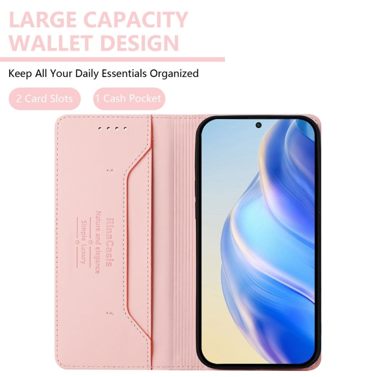 Funda de Cuero con Doble Pliegue y Succión Magnética para OnePlus Nord N30 Se Rc01 (Rosa)