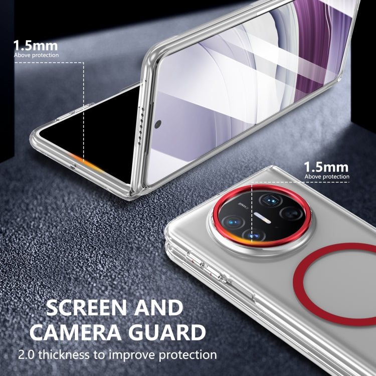 Funda para Teléfono Huawei Mate X5 Lce Folding Series con PC Transparente Integrada Magsafe (Roja)