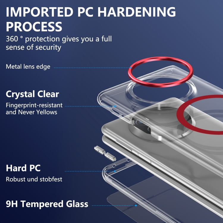 Funda para Teléfono Huawei Mate X5 Lce Folding Series con PC Transparente Integrada Magsafe (Roja)
