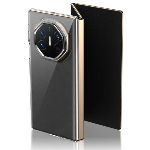 Funda de PC Transparente Integrada para Huawei Mate Xt Ultimate Design Serie Plegable (Negro)