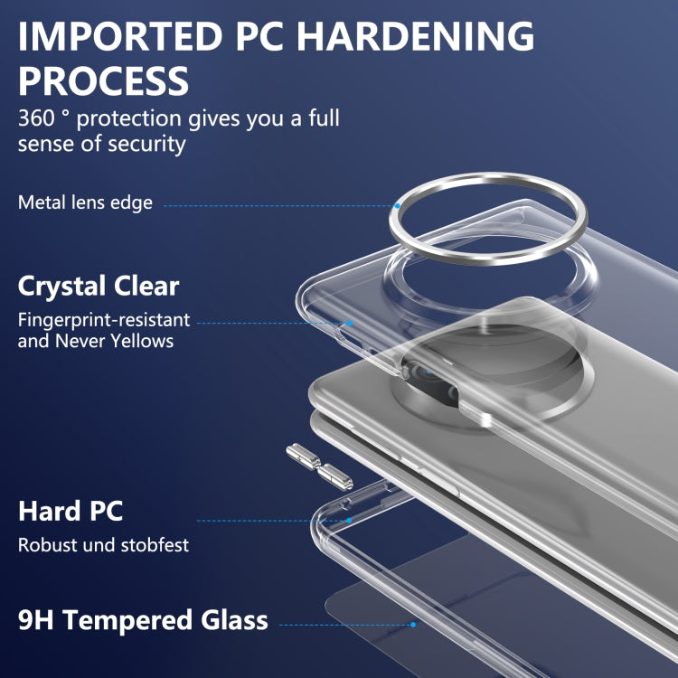Funda de PC Transparente Integrada para Huawei Mate X5 Serie Plegable (Plateada)