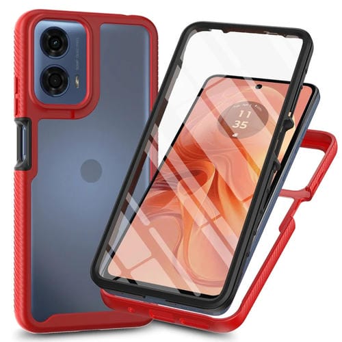 Funda para Motorola Moto G35 PC + TPU con Película Pet Starry Sky (Rojo)