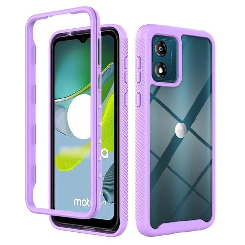 Funda para Teléfono Motorola Moto E13 Starry Sky TPU Transparente a Prueba de Golpes (Morado)