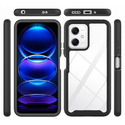 Funda de TPU Transparente a Prueba de Golpes para Redmi Note 12 5G Starry Sky de Color Sólido (Negro)