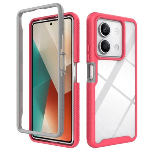 Funda de Teléfono de TPU Transparente a Prueba de Golpes con Diseño de Cielo Estrellado para Redmi Note 13 5G (Rosa)