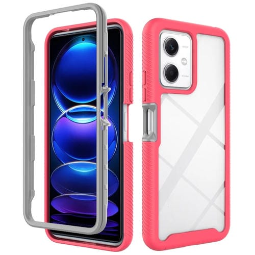 Funda para Teléfono Xiaomi Poco X5 Starry Sky de Color Sólido a Prueba de Golpes de TPU Transparente para PC (Rosa)