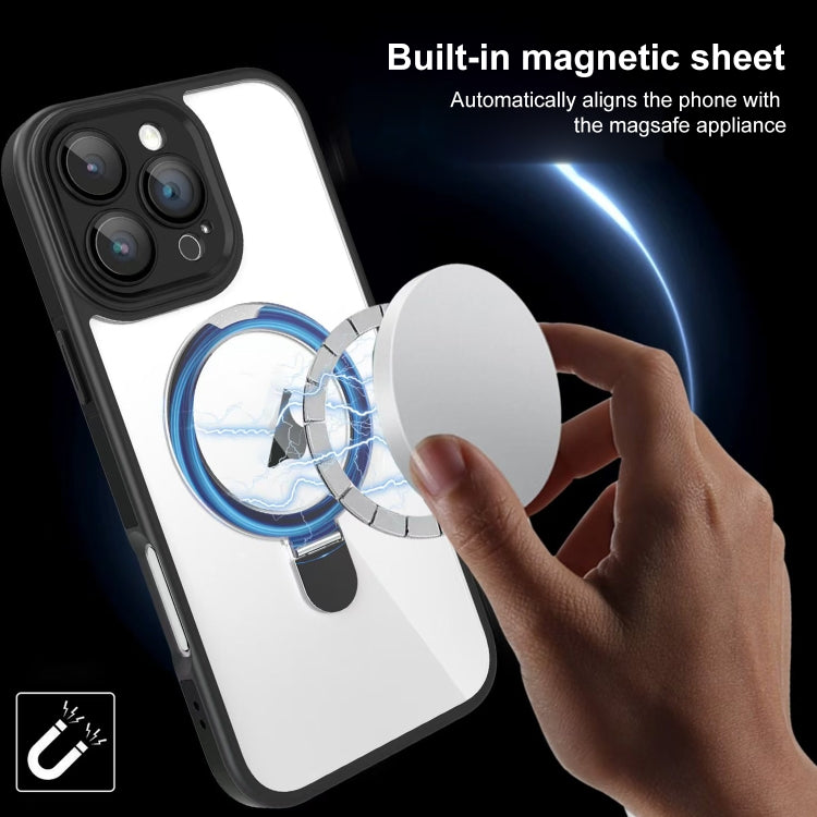 Funda para iPhone 14 Pro con Soporte Magsafe Transparente (Negra)