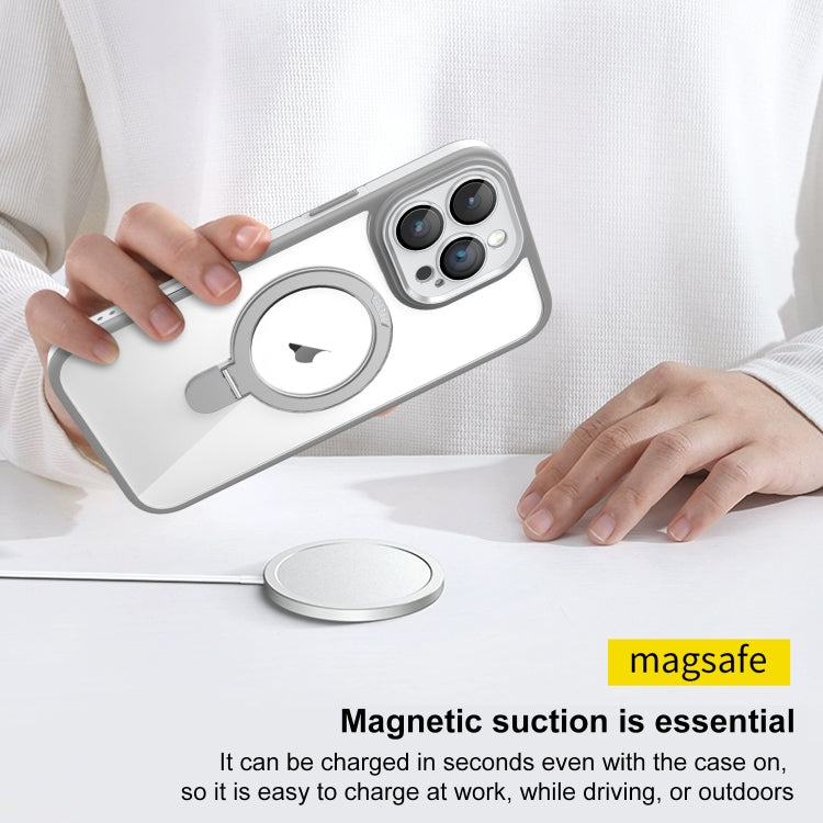 Funda para iPhone 14 Pro Max con Soporte Magsafe y Película de Cobertura Total (Negro y Dorado)