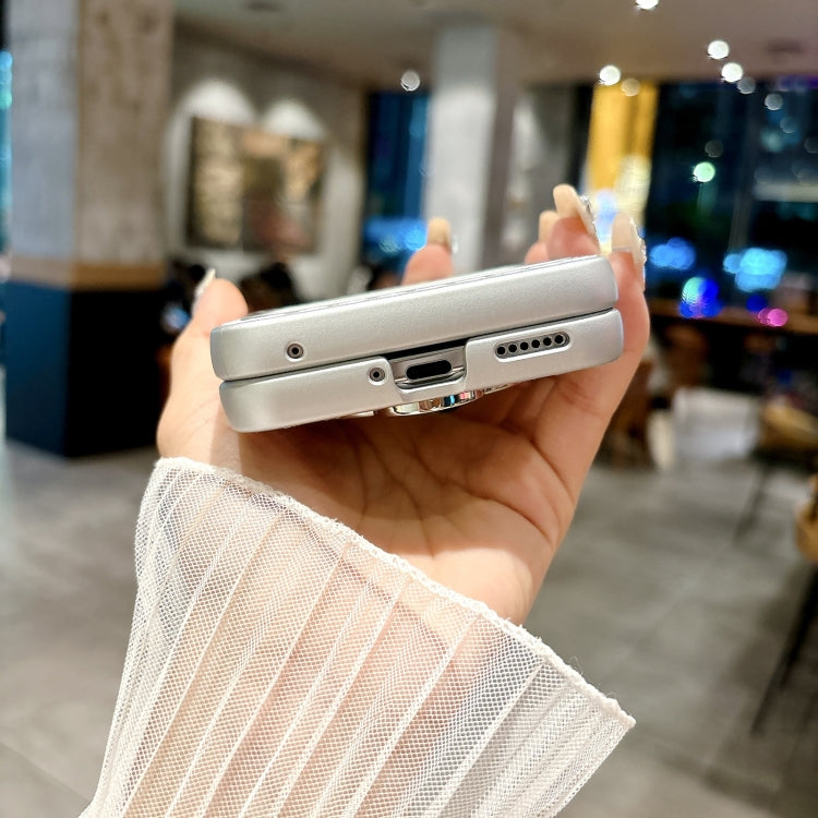 Funda para Huawei Nova Flip con Diseño de Rombos y Diamantes Brillantes, Soporte, PC (Negro)